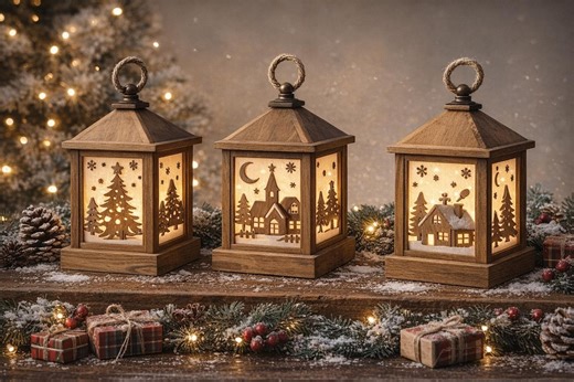 Wooden Christmas Lantern Plans – Diy Holiday Decor Woodworking Blueprint Pdf - Etsy Australia