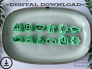 Ocean Clay Cutter Bundle STL Pack | Seaside Stud Cutters | Digital Download - Etsy Canada
