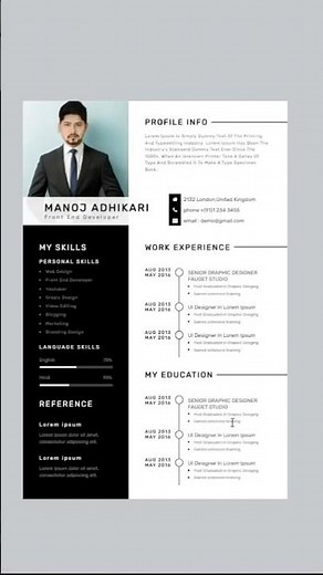 How to Create Responsive Resume Website using HTML and CSS | Resume CV design in HTML CSS 2024