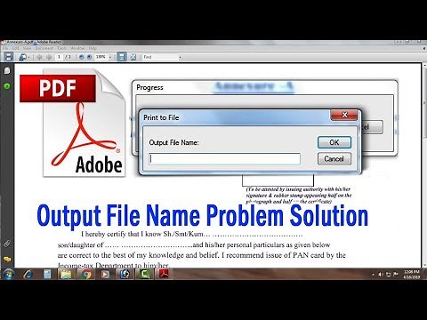 PDF Print Asking for Output File Name Problem