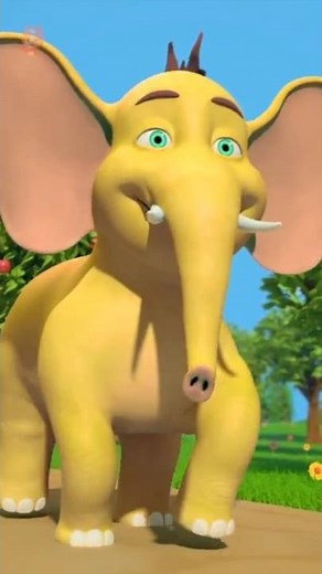 Happy Elephant Song #shorts #nurseryrhymes #animalssong #elephantsong #elephant