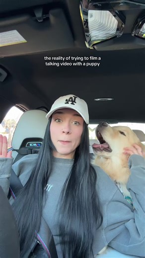 Filming a Talking Video with a Puppy