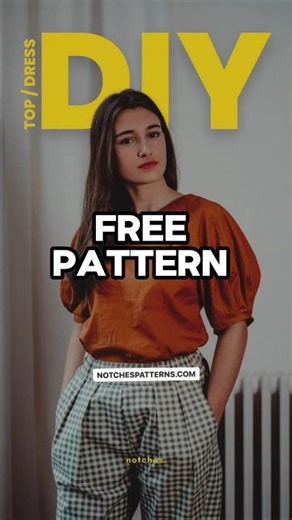 Free pattern for now. Odell Top by Notched Patterns Grab it while you can. #sewing #shorts #style