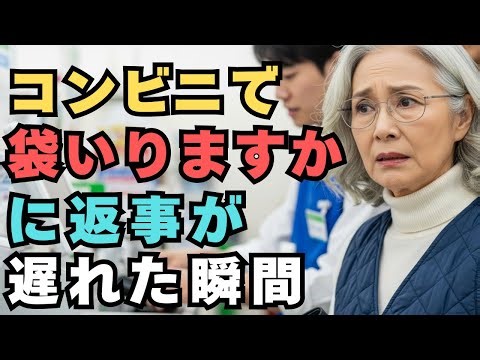 【シニア女性の独り言】コンビニで「袋いりますか」に返事が遅れた瞬間