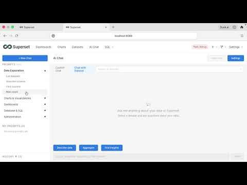 (Preview 1-Custom Code-UI)-Apache Superset-Embedded AI Integration options with Local/Online Models