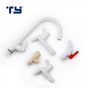 [Hot Item] Plastic PVC Water Bathroom Bibcock Sink Mixer Single Handle Water Faucet Kitchen Tap
