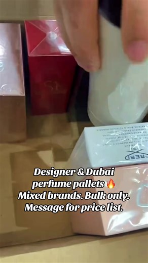 Designer & Dubai perfume pallets 🔥 Mixed brands. Bulk only. Message for price list. #PerfumePallet #MixedBrandPerfume #WholesalePerfume #DesignerFragrance #DubaiPerfume