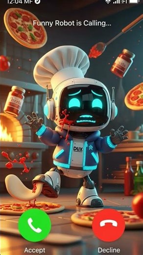 Funny Robot is caalling #robot #calling #shorts #millionviewsrington #shingoanddux