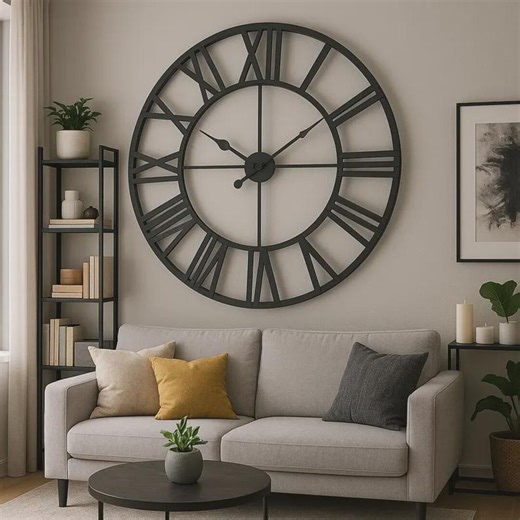 Metal Large Wall Clock Rustic Wall Clock Oversized Farmhouse Wall Clock Modern Minimalist Round Wall Clock Industrial Wall Art Decorative - Etsy