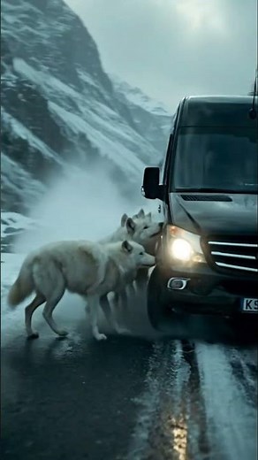 Wolves Stop a Bus to Save Human Lives