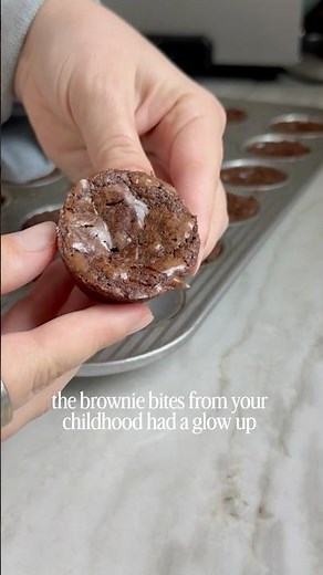 Super fudgy mini brownie bites from scratch 🍫🍫🍫
