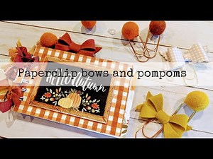 Paperclip pom poms and bows for a planner or TN