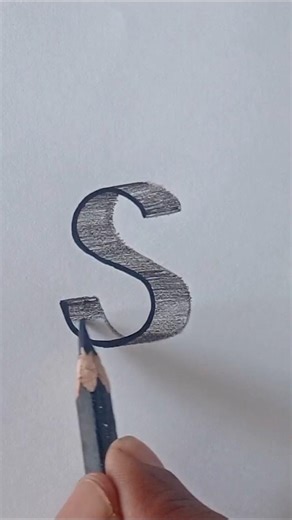 beautiful alphabet 3d illusion drawing #art #drawing #illusion