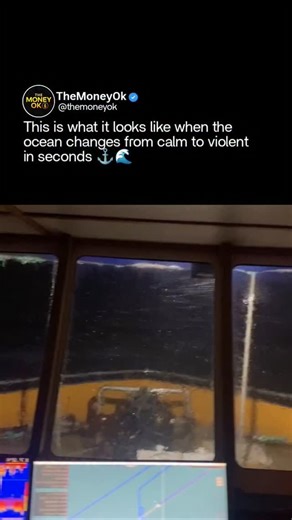 The Money Ok on Instagram: "From inside the bridge, everything feels steady. Calm. Then—without warning—walls of water crash onto the deck. ⚠️🌊 The ocean doesn’t build tension slowly. It switches states. One moment you’re navigating normally, the next you’re inside a moving body of water powerful enough to lift ships, flood decks, and alter course in seconds. These waves aren’t random. They’re born from layered systems—wind energy, pressure gradients, and storms thousands of miles away collidin