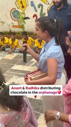 Anant & Radhika Spread Love ❤️🍫 | Heartwarming Moments with Children ✨