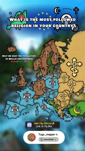 What is the most followed religion in your country? #europe #mapping #fypシ゚viral #viral #religion