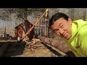 lifting heavy logs by yourself.