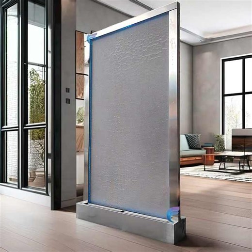 Modern Style Indoor Decorative Waterfall Wall Decoration Steel Mesh Water Curtain Water Wall