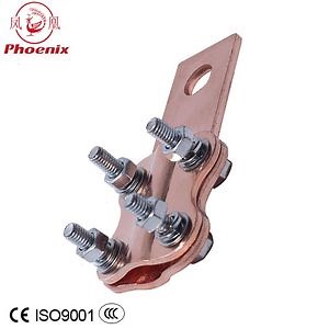 [Hot Item] Phoenix 1000A 4-Bolt Type Guangdong Copper Electric Cable Metal Clamp for Overhead Busbar Wires Connection