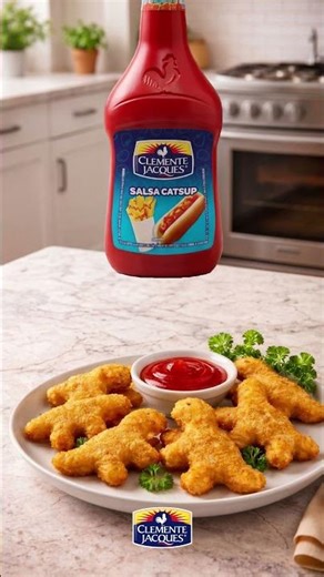 Nuggets de dinosaurio con catsup Clemente Jacques