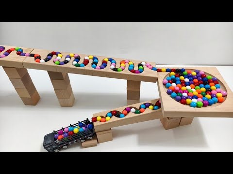 ASMR Marble Run Race – Smooth Wooden Wave Course!