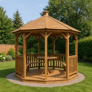 Hexagonal Gazebo DIY Plan – Outdoor Wooden Pavilion Blueprint (PDF Download) - Etsy Canada