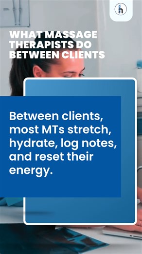 Between sessions, your massage therapist isn’t just chilling—they’re hydrating, stretching, resetting energy, and jotting notes to keep your care on point. | HelloNote