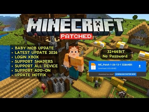 ‼️Minecraft Patch Terbaru 1.26.13.1|Fix Shader Hotfix Baby Mobs Update Minecraft Patch Versi Terbaru
