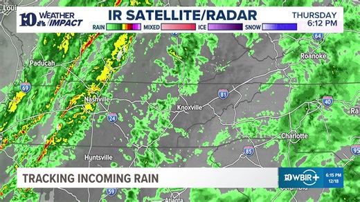 Tracking incoming rain moving through East Tennessee tonight | WBIR Channel 10
