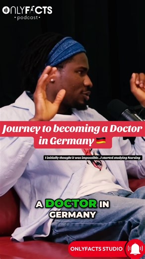 Journey to becoming a doctor in germany: A Nigerian Doctor’s Experience | Onlyfacts Podcast 🎙️ Ft @benny.chuks_ “After finishing medicine in Ukraine, I thought it was impossible to become a doctor in Germany, I started studying Nursing” Our guest shares how he fled the Ukraine war, arrived in Germany, was denied asylum, faced deportation, tried to study Nursing and how he overcame, wrote the medical license exams and now works as a doctor in Germany. The realities, the system, the fear, and the