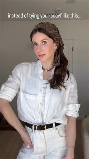 How to tie a #scarf over your head. #fashionhacks #fashiontips #styleadvice #joinus #look #styletips