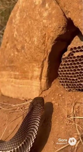 Cobra Overwhelmed by Massive Wasp Swarm