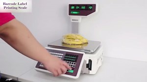 Food Scale with Label Printer, 66 LB Digital Cash Register Scale for Fruit Electronic Commercial Price Scale, Counting Weight Scale for Supermarket Deli, App Remote Control