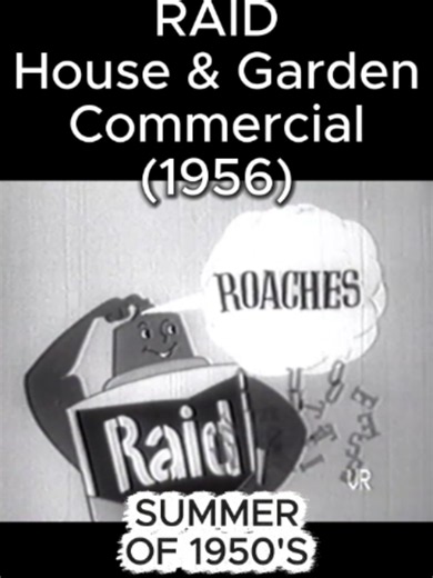 Step back into 1956 and experience a classic piece of household advertising history! 🏡✨ This vintage commercial for Raid House & Garden bug killer showcases the memorable style of 1950s television advertising. From suburban homes to everyday household routines, commercials like this offer a fascinating glimpse into the products families relied on and the way brands communicated with consumers during television's golden age. Whether you remember these classic ads or you're discovering them for t