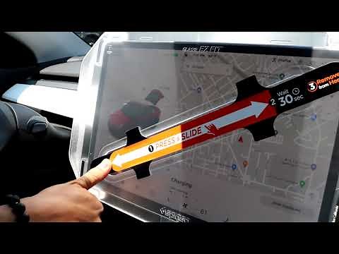 #tesla Installing Spigen Screen Protector for 2021 Tesla Model Y| EZ FIT