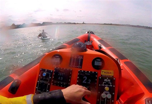 Warning after duo on paddleboard and inflatable flamingo blown out to sea