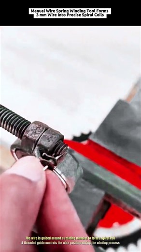 Manual Wire Spring Winding Tool Forms 3 mm Wire Into Precise Spiral Coils #industrialcrushh