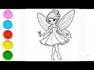 How to Draw a Cute Fairy Girl 🧚✨ | Easy Drawing for Kids Step by Step”
