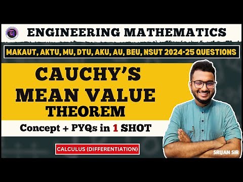 Cauchy's Mean Value Theorem | MVT | Calculus | Differentiation | Engineering Mathematics 1