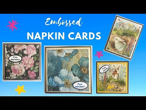 Embossing Paper Napkin for Card Fronts