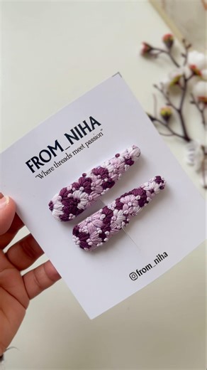 Embroidery Hair Clips #embroideryart #diy #handmadewithlove #embroideryartist #embroiderydesign