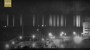 The outside perimeter of the #Zaporizhzhia nuclear power plant in Ukraine was on fire early on Friday after alleged shelling from Russian troops. The Zaporizhzhia nuclear power plant is the largest of its kind in Europe. There has been no change reported in radiation levels at the Zaporizhzhia Nuclear Power Plant (NPP) site, the International Atomic Energy Agency (IAEA) said. | CGTN Frontline