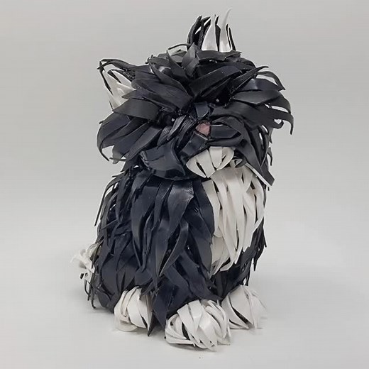 "Scratch" found objects (vinyl records), polyresin form 9"x4"x6" #pauljach #vinylart #recordart | Paul Jach