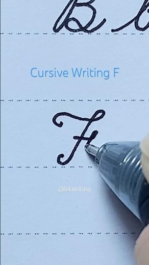 How to write in cursive Capital letter F |Cursive Writing for beginner |Cursive handwriting practice