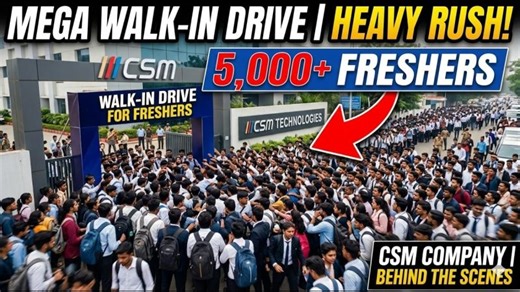 CSM Technology Mega Walk-In Drive 2026 | 5000+ Candidates | Infocity Bhubaneswar | Freshers Hiring | Deepan Kumar Patel