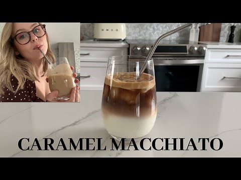How to make a starbucks iced Caramel Macchiato at home