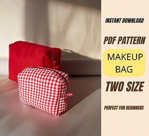 Makeup Bag Sewing Pattern PDF – 2 Sizes Included – Zipper Pouch Pattern – Easy Beginner Project – Digital Download - Etsy Canada