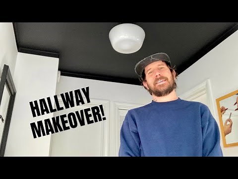 A Black Ceiling Just Felt Right For The Hallway