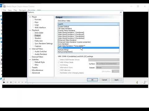 MPC-HC best settings on windows 10