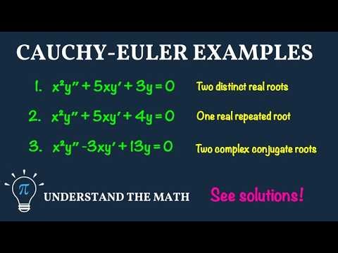 Cauchy–Euler Differential Equation Examples (Step-by-Step Solutions)